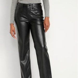Old Navy High-Waisted OG Loose Faux-Leather Pants
